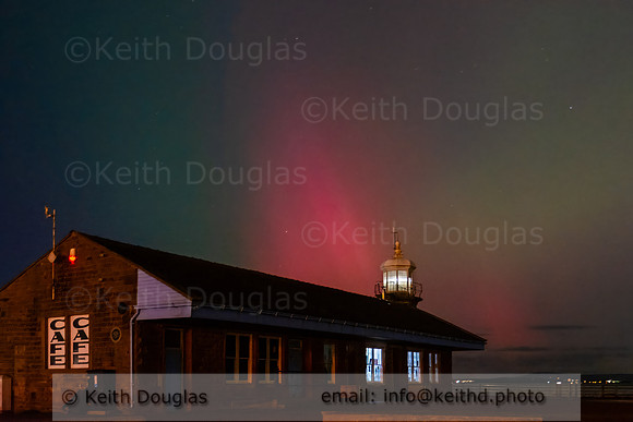 Northern Lights over the Stone Jetty Cafe, Morecambe